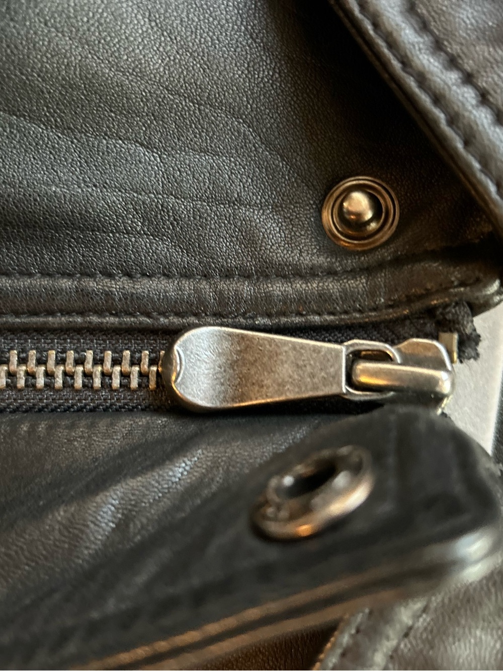 Men’s croft & barrow Black Leather Jacket (L) - Picture 4 of 7